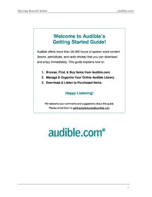 welcome to audibles getting started guide Kindle Editon